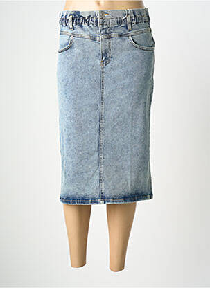 Jupe mi-longue taille normale bleu YEST femme