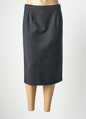 Jupe mi-longue taille normale gris GEVANA femme