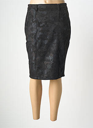 Jupe mi-longue taille normale noir GEVANA femme