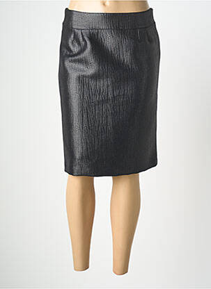 Jupe mi-longue taille normale noir GEVANA femme