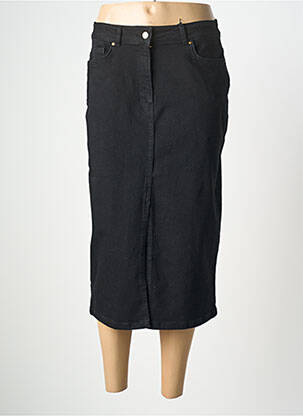 Jupe mi-longue taille normale noir YEST femme