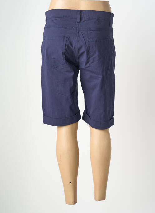 Bermuda tissage popeline taille normale bleu GEVANA femme