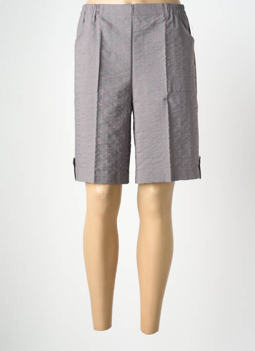 Bermuda taille élastique taille normale gris GEVANA femme