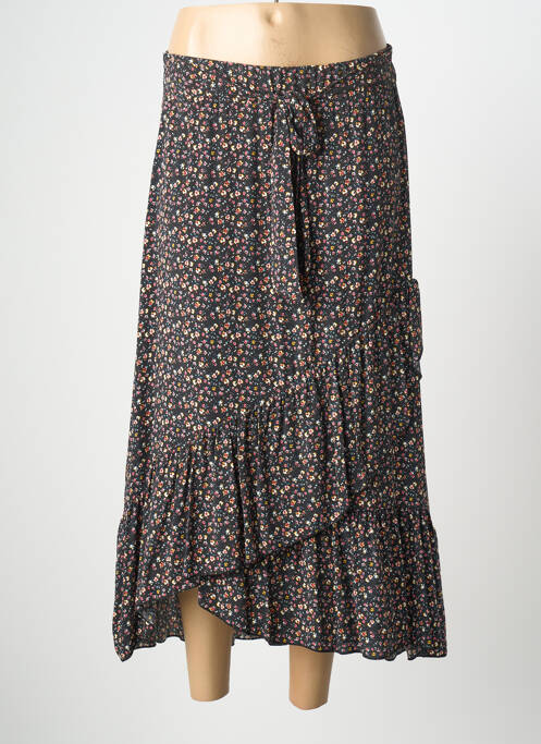 Jupe longue coupe fluide noir QUATTRO femme