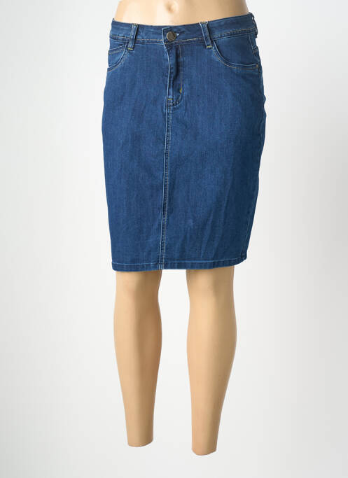 Jupe mi-longue taille normale bleu GEVANA femme