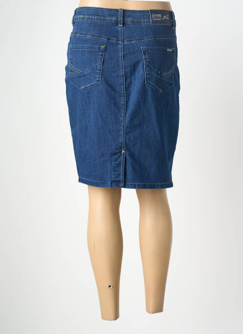 Jupe mi-longue taille normale bleu GEVANA femme