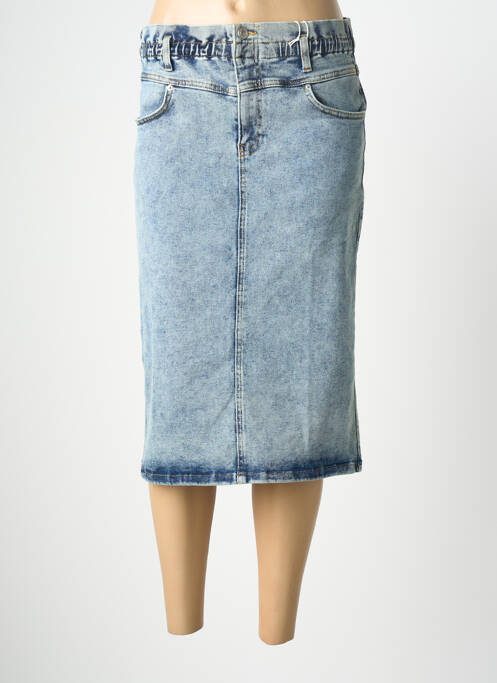 Jupe mi-longue taille normale bleu YEST femme