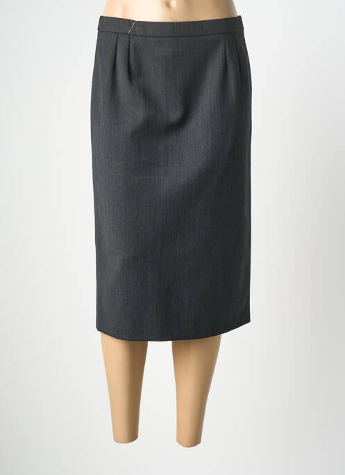 Jupe mi-longue taille normale gris GEVANA femme