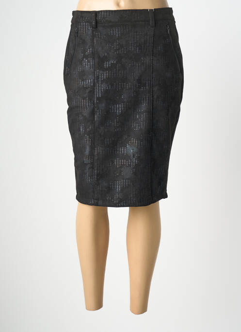 Jupe mi-longue taille normale noir GEVANA femme
