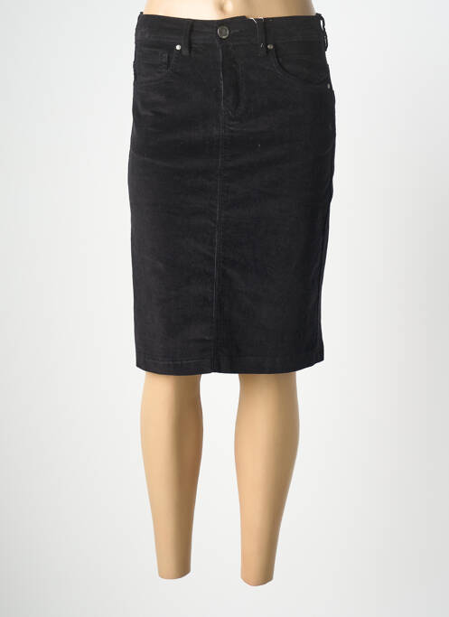 Jupe mi-longue taille normale noir GEVANA femme