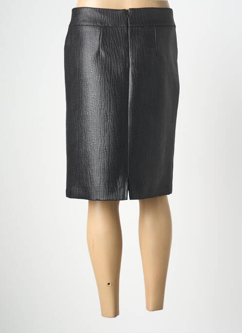 Jupe mi-longue taille normale noir GEVANA femme
