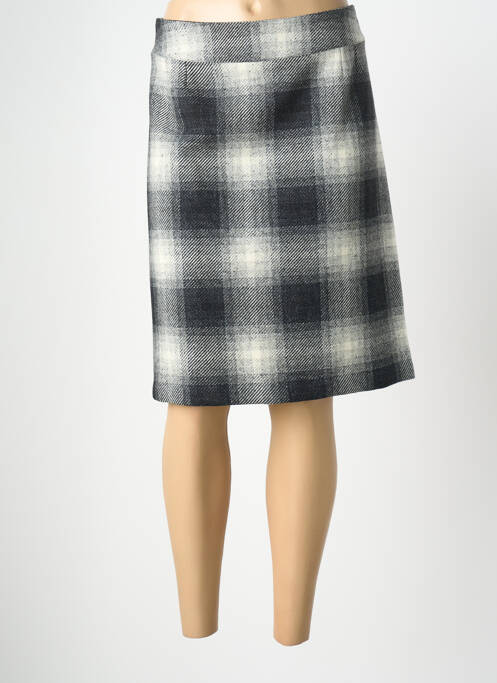 Jupe mi-longue taille normale noir GEVANA femme