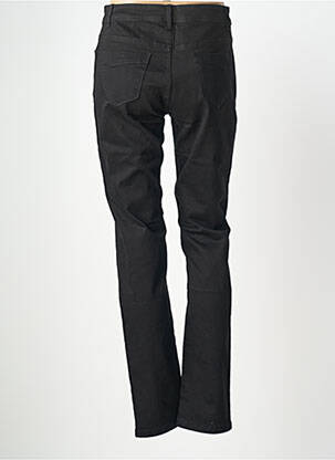 Pantalon droit fermeture zippée sous rabat boutonné noir GEVANA femme