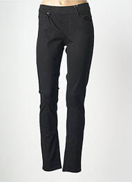 Pantalon slim taille élastique noir GEVANA femme