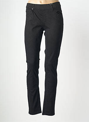 Pantalon slim taille élastique noir GEVANA femme