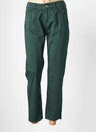 Pantalon 7/8 fermeture zippée sous rabat boutonné vert GEVANA femme