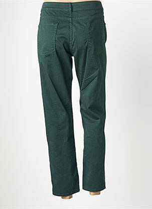 Pantalon 7/8 fermeture zippée sous rabat boutonné vert GEVANA femme