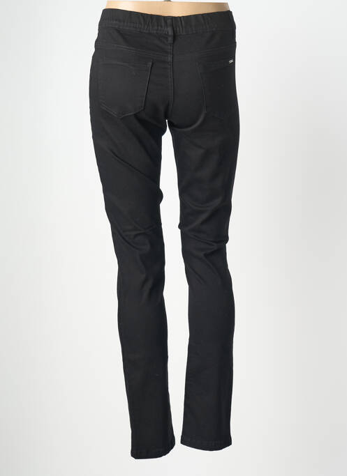 Pantalon slim taille élastique noir GEVANA femme