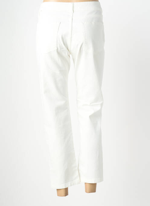 Pantalon 7/8 fermeture zippée sous rabat boutonné blanc GEVANA femme