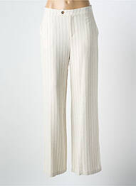Pantalon large fermeture zippée sous rabat boutonné taille normale beige ESQUALO femme