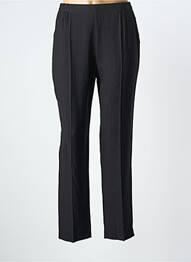 Pantalon droit tissage crêpe taille normale noir GEVANA femme