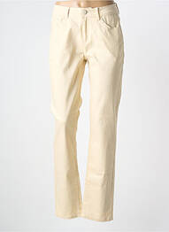 Jeans coupe slim stretch taille normale beige GEVANA femme