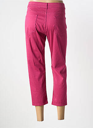 Pantalon 7/8 tissage popeline taille normale rose GEVANA femme