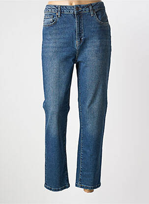 Jeans coupe droite stretch taille normale bleu YEST femme