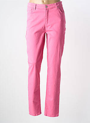 Jeans coupe slim stretch taille normale rose YEST femme