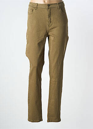 Jeans coupe slim taille normale taille normale vert YEST femme