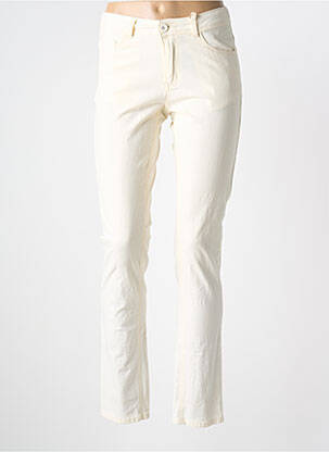 Pantalon slim taille normale taille normale beige GEVANA femme