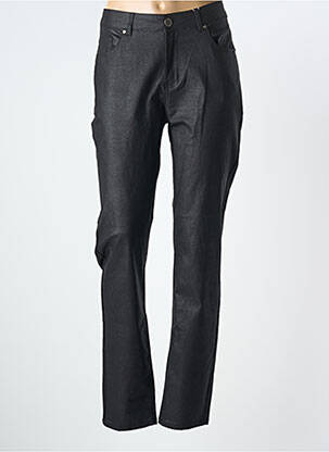 Pantalon slim tissage enduit taille normale noir GEVANA femme