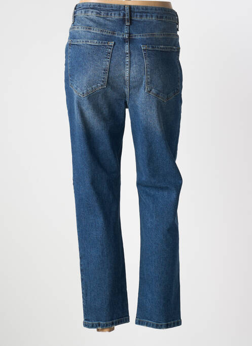 Jeans coupe droite stretch taille normale bleu YEST femme