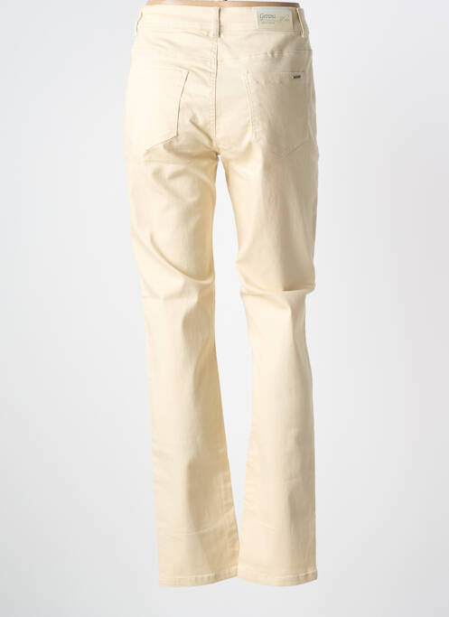 Jeans coupe slim stretch taille normale beige GEVANA femme