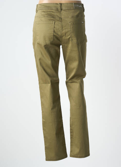 Jeans coupe slim stretch taille normale vert GEVANA femme