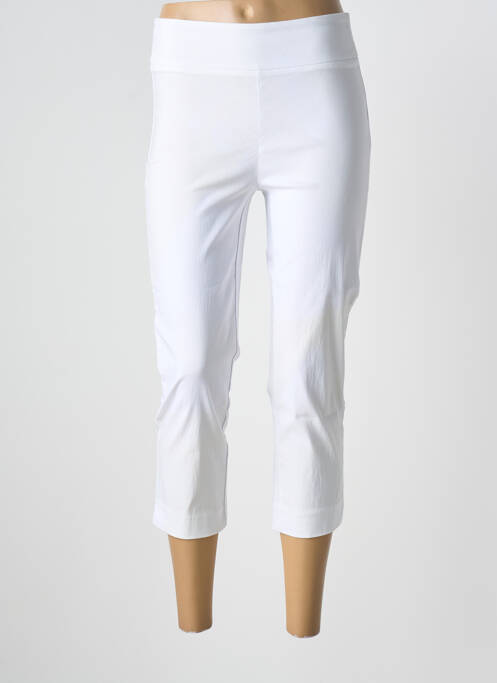 Pantacourt stretch taille normale blanc YEST femme