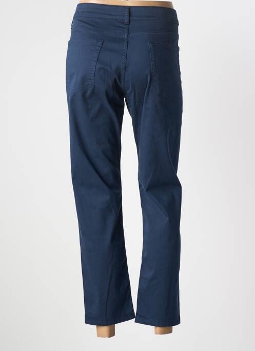 Pantalon 7/8 tissage popeline taille normale bleu GEVANA femme