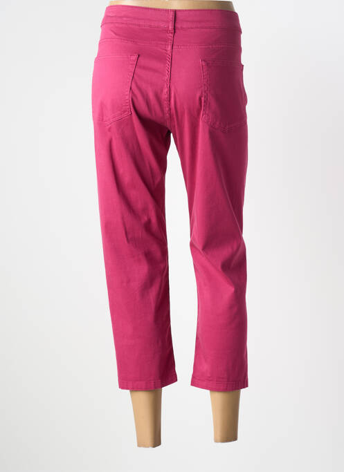 Pantalon 7/8 tissage popeline taille normale rose GEVANA femme