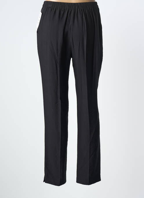 Pantalon droit taille élastique taille normale noir GEVANA femme