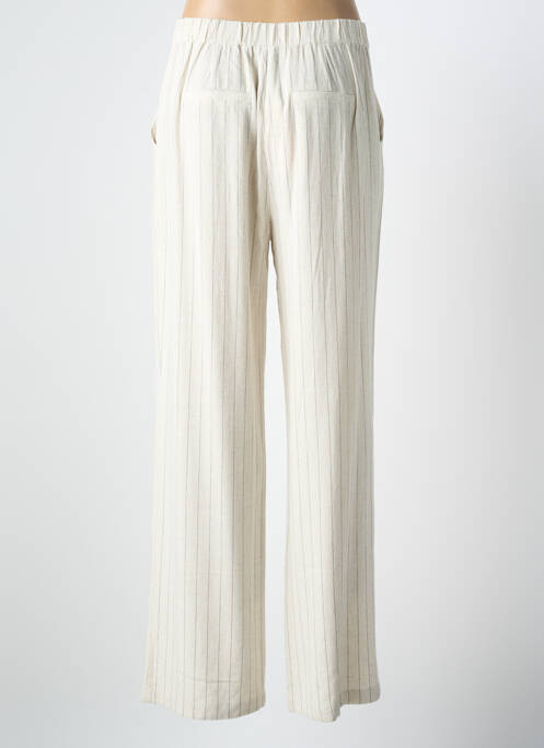 Pantalon large fermeture zippée sous rabat boutonné taille normale beige ESQUALO femme