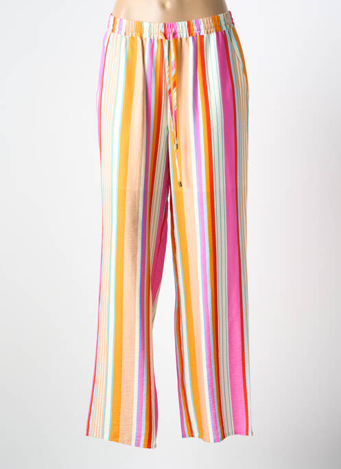 Pantalon large tissage crêpe taille normale orange ESQUALO femme