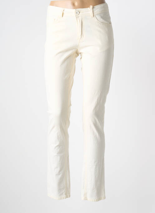 Pantalon slim taille normale taille normale beige GEVANA femme