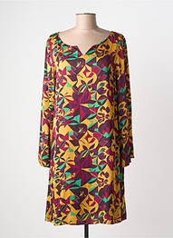 Robe mi-longue coupe fluide manches longues violet LA FIANCÉE femme