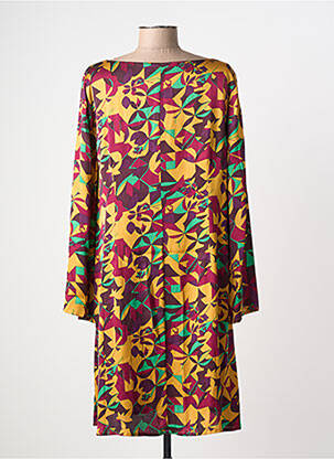 Robe mi-longue coupe fluide manches longues violet LA FIANCÉE femme