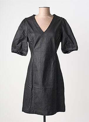 Robe mi-longue manches courtes manches courtes noir CREAM femme