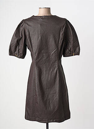 Robe mi-longue manches courtes manches courtes marron CREAM femme