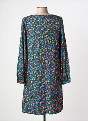 Robe mi-longue imprimé fantaisie manches longues bleu LA FIANCÉE femme