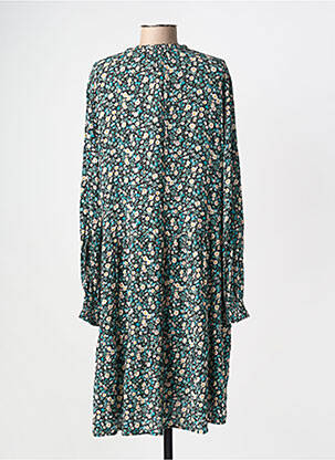 Robe mi-longue coupe fluide manches longues noir OUI femme
