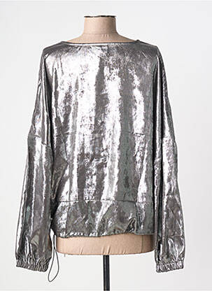 Veste casual col rond argent CREAM femme
