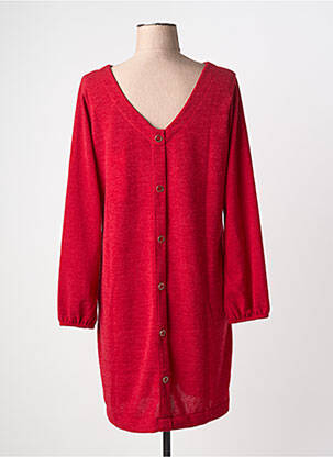 Robe courte manches longues manches longues rouge MALOKA femme
